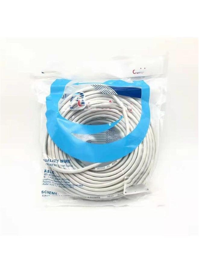 Generic Network Cable Household Super 6 Class Gigabit High-speed 7 10 Router Computer Broadband 5 Meters-Color:Six Types Of Gray Standard All Copper-Line Length:30m  - Image 4