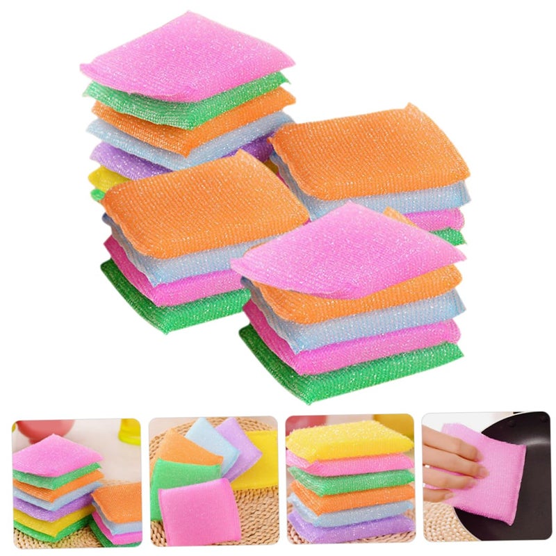 Non Scratch Kitchen Scrubber Sponges 20 Pack Dishwashing Pads For Pots Pans Hard Surfaces Odor Stain Removal Random Color - Image 4