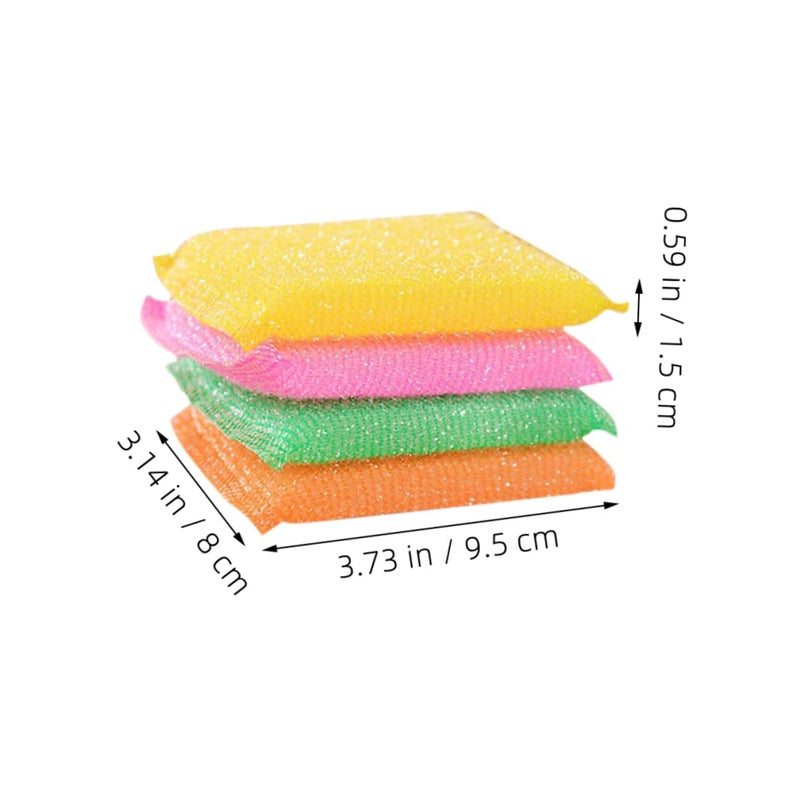 Non Scratch Kitchen Scrubber Sponges 20 Pack Dishwashing Pads For Pots Pans Hard Surfaces Odor Stain Removal Random Color - Image 3