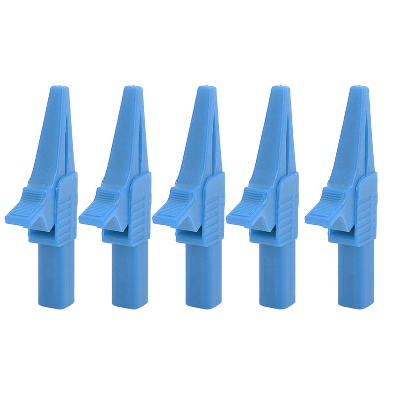 5pcs J.60039 Safety Test Clips Multifunction Safety Type Test Clamp with 4mm Socket for Electronic InstrumentsBlue - Image 1
