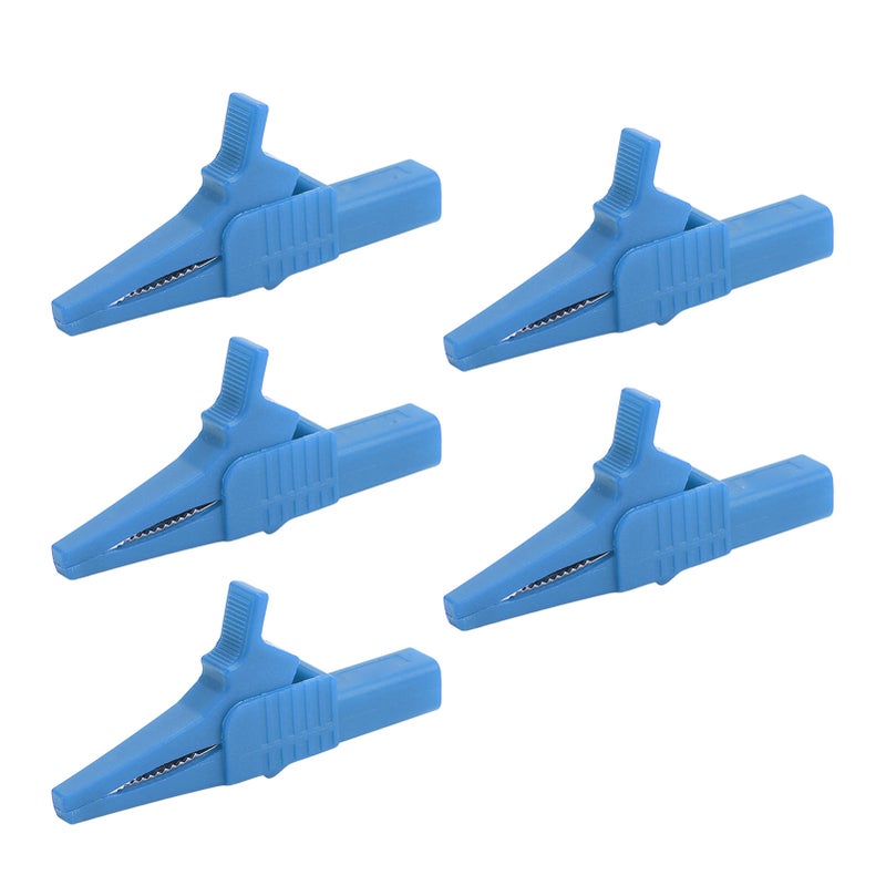 5pcs J.60039 Safety Test Clips Multifunction Safety Type Test Clamp with 4mm Socket for Electronic InstrumentsBlue - Image 4