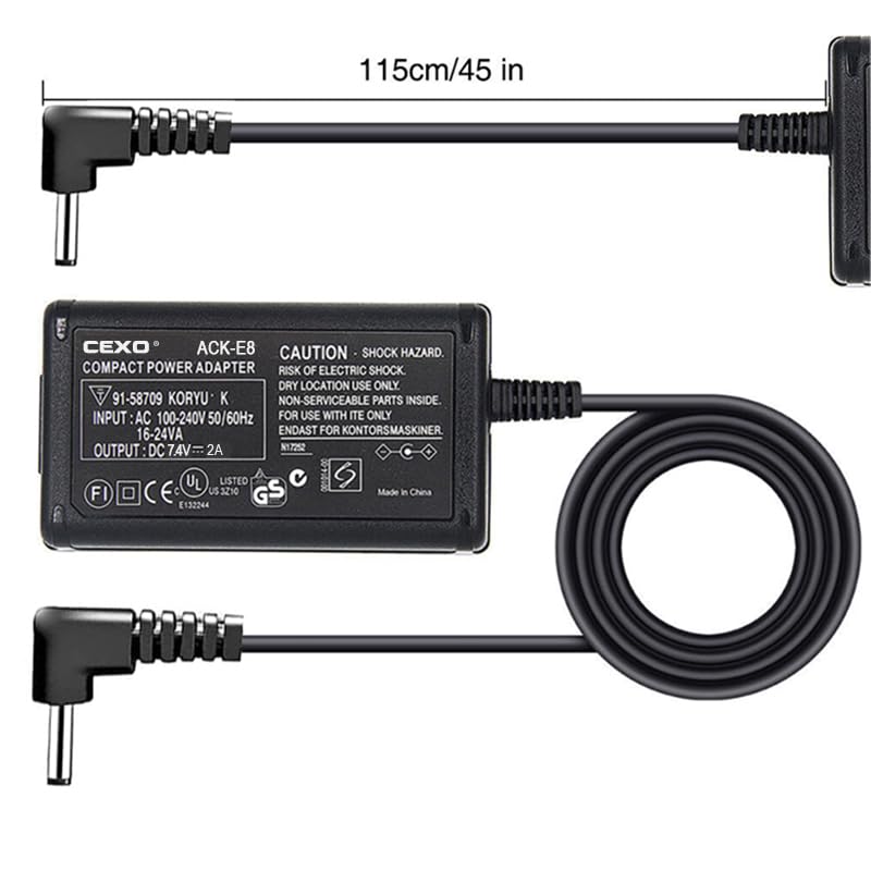 CEXO ACK-E8 AC Power Adapter Charger Kit, with DR-E8 DC Coupler Replacement of LP-E8, Compatible with Canon EOS Rebel 700D 650D 600D 550D T5i T4i T3i T2i Kiss X6 Kiss X5 Kiss X4 DSLR Cameras - Image 5