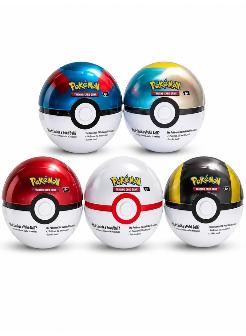 Pokemon TCG Poke Ball Tin Premier 01 Assorted Ball | 3 Booster Packs | Each XY Series Pack Contains 10 Cards | Genuine Cards, Multicolor | - Image 1