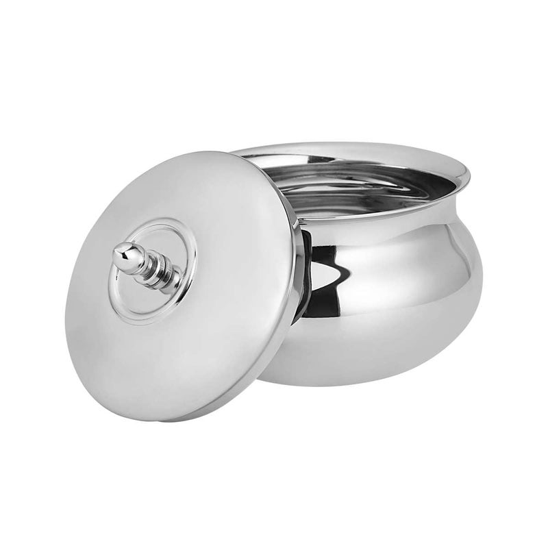 Chakmak Mango Handi | 3 Piece Set | Stainless Steel | Handi with Lid | Serving & Cooking | Dishwasher Safe - Image 3
