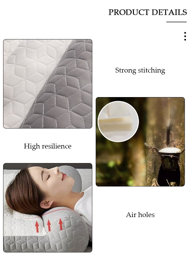 DUNISO وسادة مريحة فائقة الراحة لتخفيف آلام الرقبة والرأس والكتف ووسائد دعم محيطية للنوم في السرير وتقويم العمود الفقري العنقي ووسادة تمدد للجانب الخلفي ونائم المعدة - Image 2