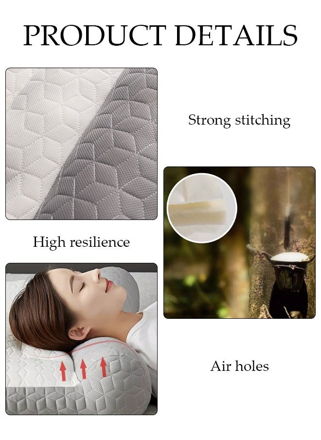 DUNISO Super Comfort Ergonomic Pillow for Neck Head and Shoulder Pain Relief Contour Support Pillows for Bed Sleeping Orthopedic Cervical Spine Stretch Pillow for Side Back Stomach Sleeper  - Image 3