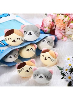 Civaner Plush Pillow Throw Pillow With 8 Little Cat Dolls Removable Fluffy Animal Dolls Cotton Kitten Stuffed Animal Cat Plush Pillow Gifts For Car Office Sofa Bedroom Decor 18 X 14 Inch(Kitten)  - Image 4