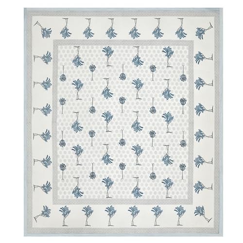 BLOCKS OF INDIA Hand Block Printed 200 TC Cotton Super King Size Bedsheet(106 x 106) (Grey Tree) - Image 3