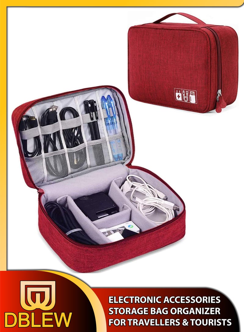 دي بلو ملحقات الإلكترونيات منظم الكابلات حقيبة السفر حقيبة حمل عالمية مقاومة للماء لشحن أجهزة الكمبيوتر المحمول المحمولة مستحضرات التجميل مجوهرات الهاتف USB SD بطاقة تخزين الأعمال السفر حقيبة الأدوات السياحي - Image 1