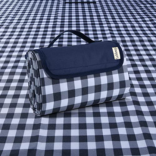 Lchkrep Picnic Blanket Beach Blankets 80"x60" Large Sandproof Waterproof Camping Portable Travel Blanket Play Mat for Outdoor Indoor Family Beach Park Grass,Hiking, Music Festival - Image 1