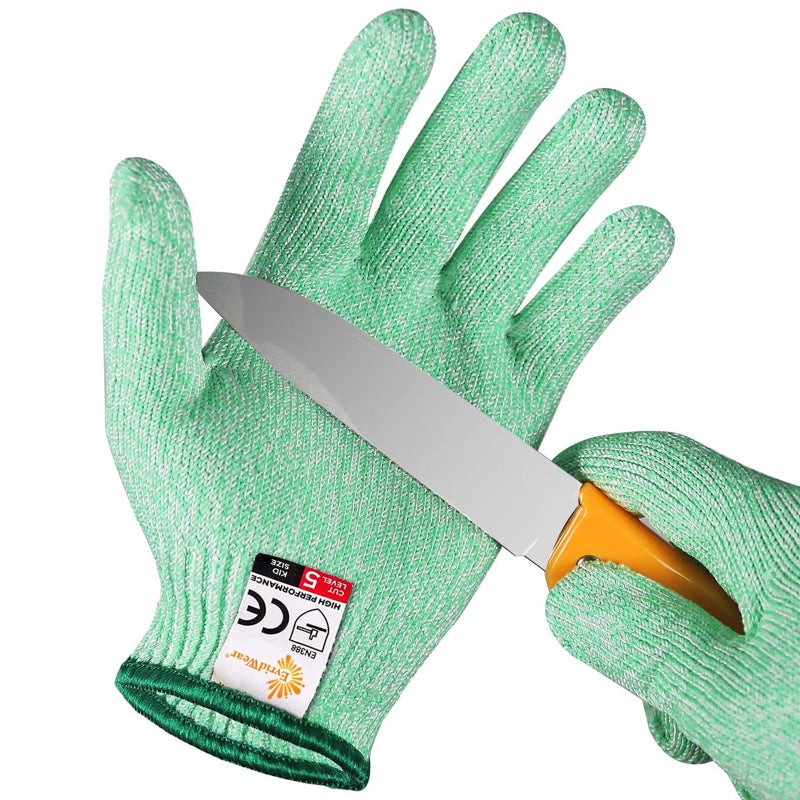 Evridwear Cut Resistant Gloves for Kids 46 Years Level 5 Protection Cutting Gloves Food Grade for Cooking Whittling Wood Carving Gardening and DIY