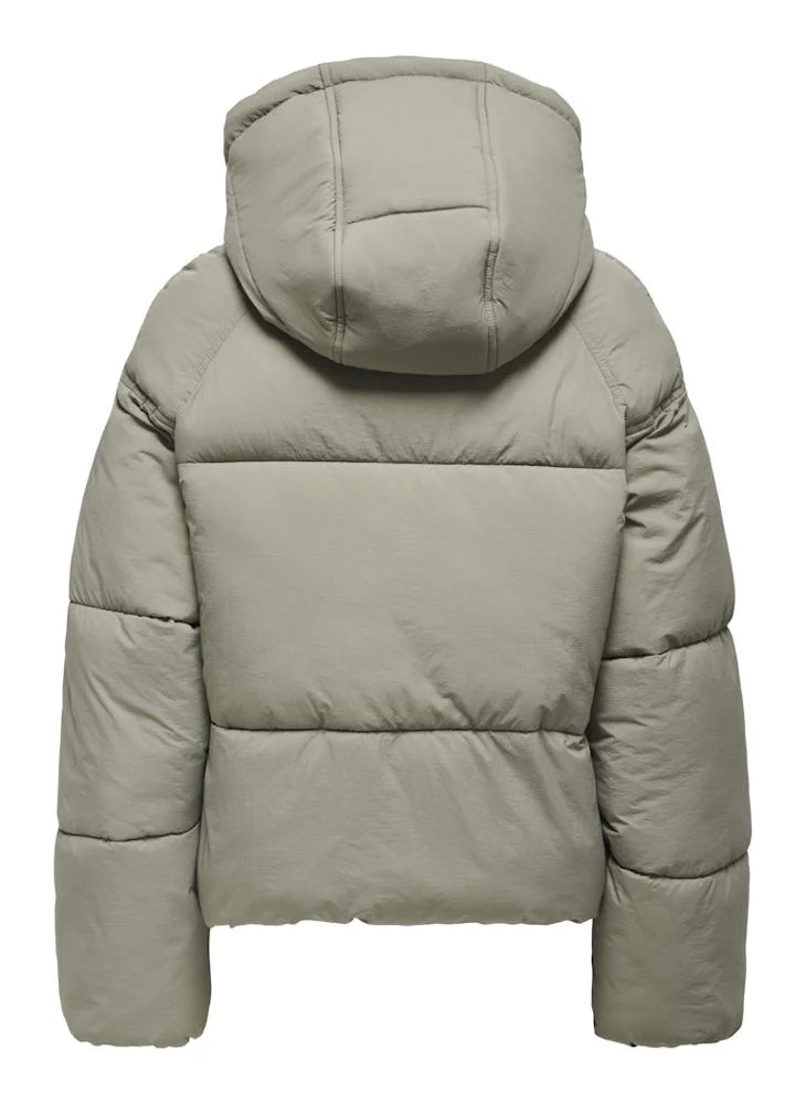 ONLY Drawstring Hooded Puffer Jacket