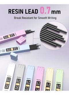 Nicpro 6Pcs Pastel Mechanical Pencil Set 0.7 Mm Cute Mechanical Pencils With Comfort Grip With 12 Tubes Hb Lead Refill 3 Eraser 9 Eraser Refills For Student Writing Drawing Sketching With Case  - Image 4