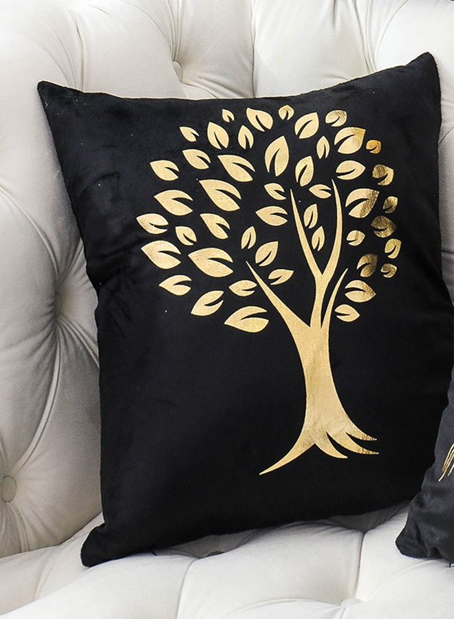 fashionhome أغطية الوسائد زخرفة غطاء وسادة رمي مطبوع شجرة ذهبية غطاء وسادة زخرفية لغرفة النوم الأريكة السيارة ديكور المنزل - Image 2