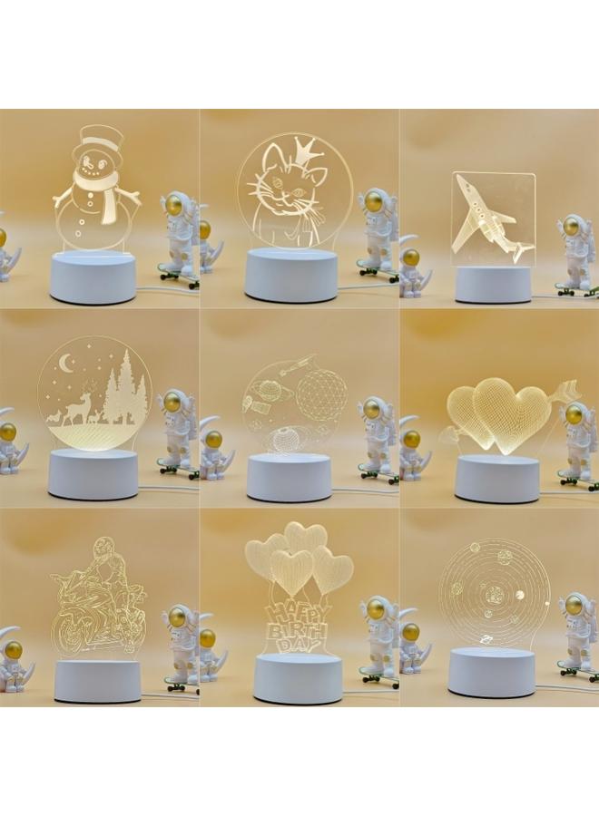 Bluejw Explosive Creative Dream 3d Table Lamp Bedroom Bedside Lamp Led Night Light Baby Feeding Lamp Birthday Gift - Image 2