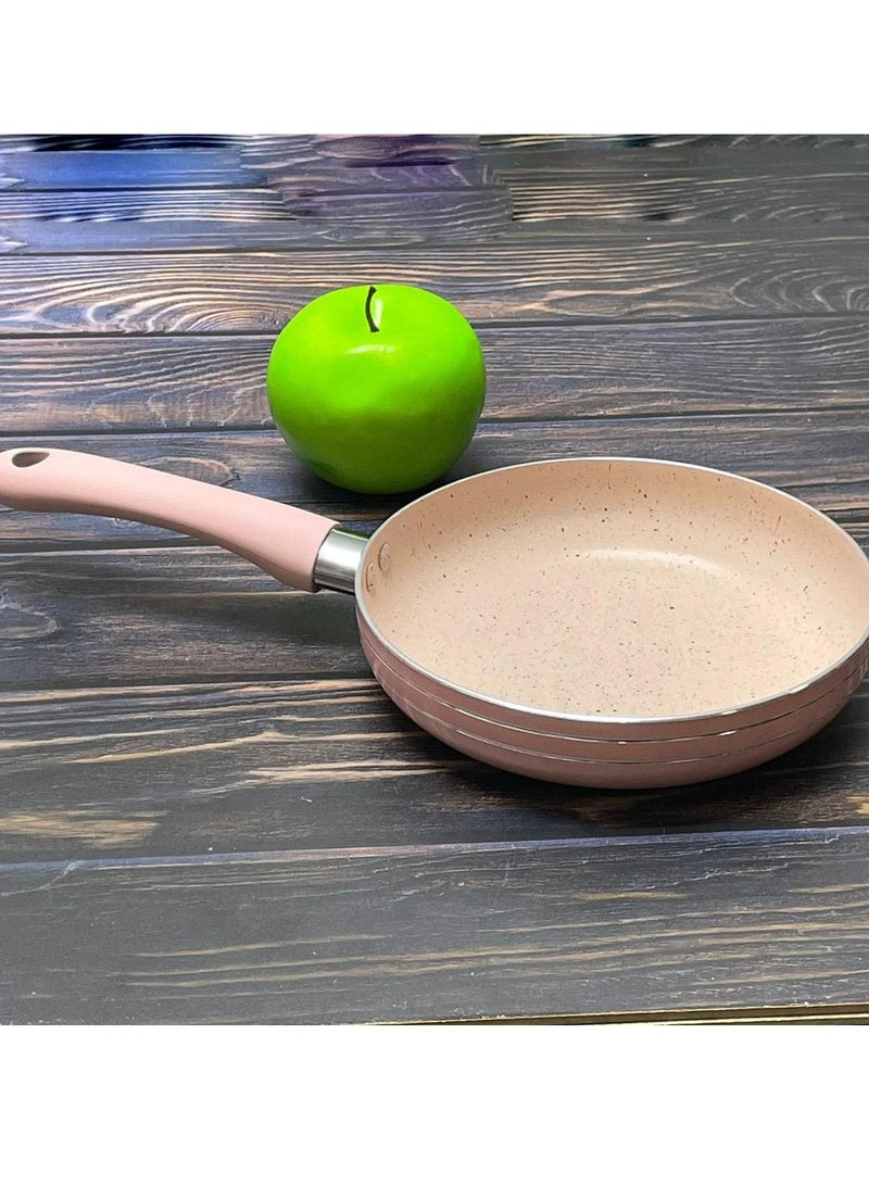 Small Granite Frying Pan, Non-Stick Cooking Pan for Cooking Steaks, Fried Eggs, Beef, and Pancakes - 16cm - Image 1
