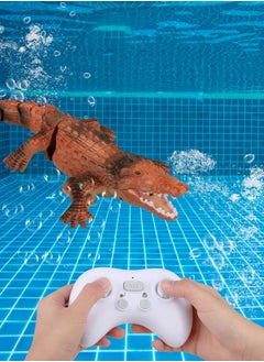 Arabest RC Crocodile Boat,2.4GHz Alligator with Glowing Eyes,Lake & Pool Floating Toy for Kids Aged 3+ (Green)  - Image 3