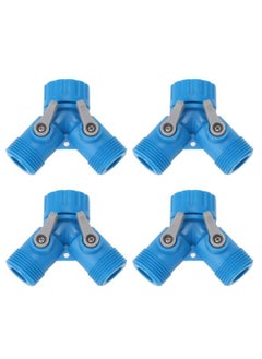 NIBEMINENT Tap Y Splitter 2 Way 2 Valves Hose Splitter Connector for Garden Hose Faucet Standard 4pcs  - Image 4