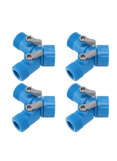 NIBEMINENT Tap Y Splitter 2 Way 2 Valves Hose Splitter Connector for Garden Hose Faucet Standard 4pcs  - Image 5