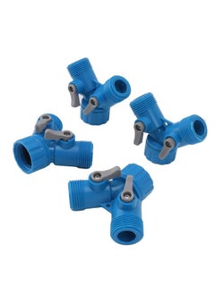 NIBEMINENT Tap Y Splitter 2 Way 2 Valves Hose Splitter Connector for Garden Hose Faucet Standard 4pcs  - Image 3