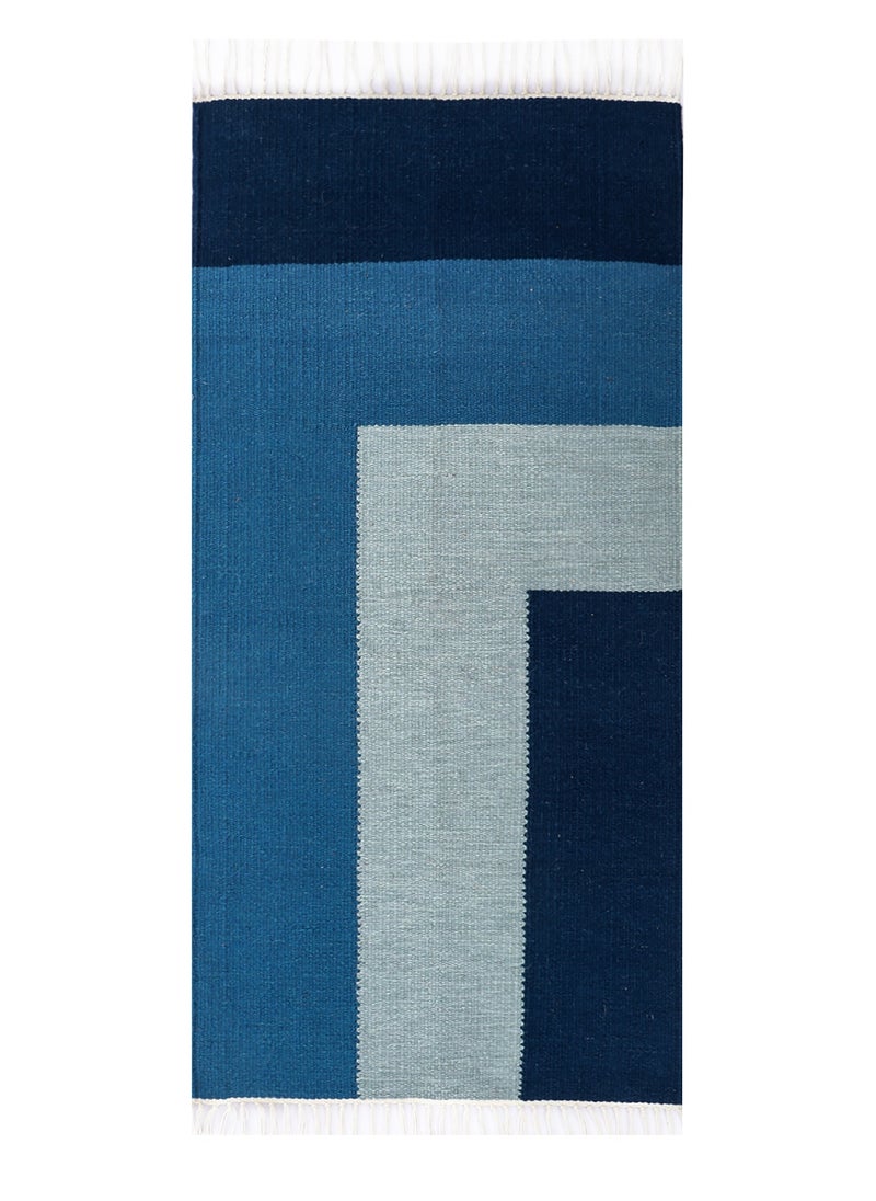 Bazaar Misr Aqua Blue Area Rug  - Image 1