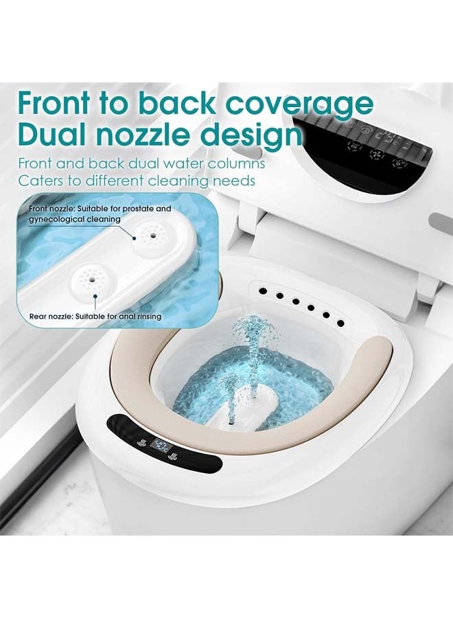 L&E Electric Sitz Bath, Electric Sitz Bath for Hemorrhoids,Electric Sitz Bath for Toilet Seat,Sits Bath Kit for Women,Female Postpartum, Real-time Water Temperature Measurement - Image 3