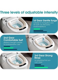 L&E Electric Sitz Bath, Electric Sitz Bath for Hemorrhoids,Electric Sitz Bath for Toilet Seat,Sits Bath Kit for Women,Female Postpartum, Real-time Water Temperature Measurement  - Image 4