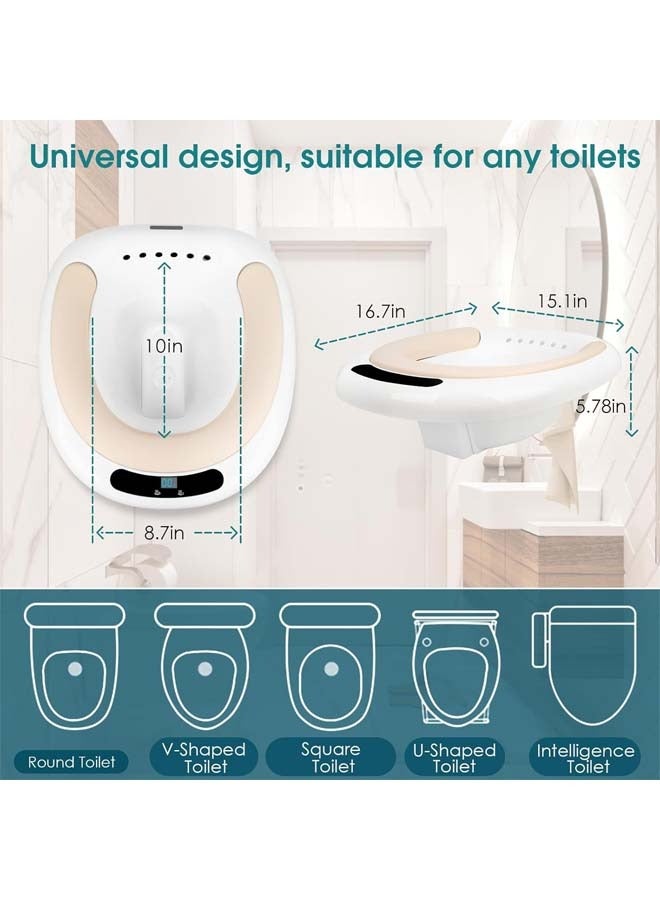 Electric Sitz Bath, Electric Sitz Bath for Hemorrhoids,Electric Sitz Bath for Toilet Seat,Sits Bath Kit for Women,Female Postpartum, Real-time Water Temperature Measurement