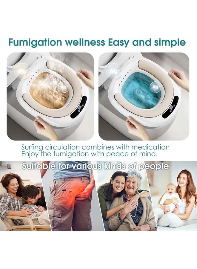 Electric Sitz Bath, Electric Sitz Bath for Hemorrhoids,Electric Sitz Bath for Toilet Seat,Sits Bath Kit for Women,Female Postpartum, Real-time Water Temperature Measurement