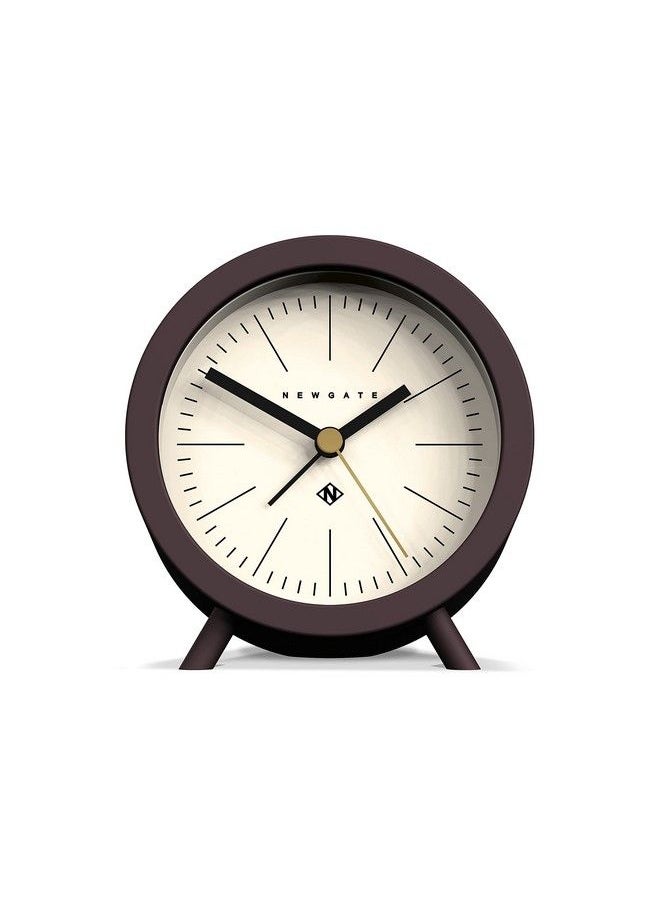 NEWGATE Fred Alarm Clock Small Retro Design Perfect For The Bedroom Living Room Or Office… (Chocolate)  - Image 1