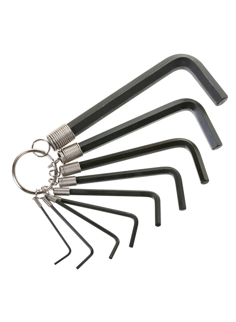 jetechtool Jetech 7-Piece Metric Hex Key Set - Professional Grade Premium Alloy Steel, Rust-Resistant, Keyring Design, Fits Bike, Furniture, Auto Repair, 1.5-6mm (1.5, 2, 2.5, 3, 4, 5, 6mm) - KW-7 - Image 1