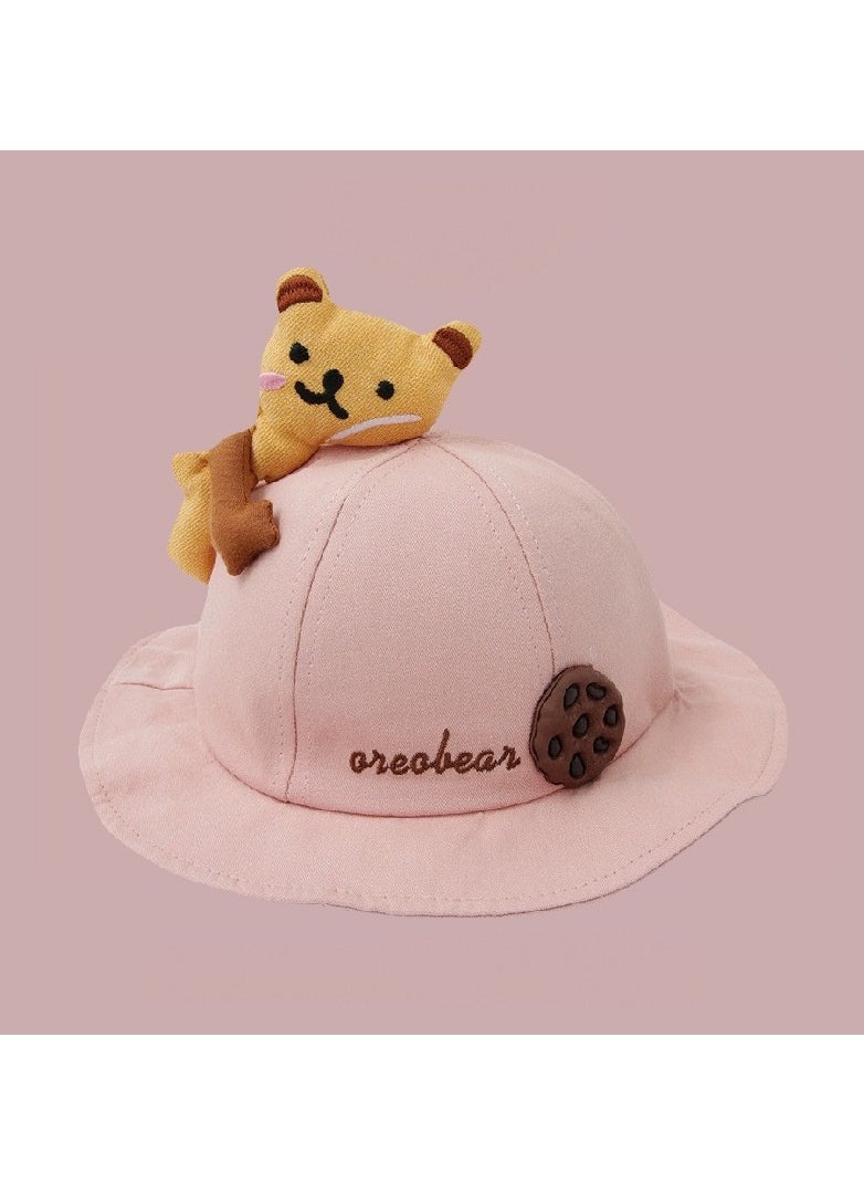KUYING Pink series Children's Travel sun Protection and Sunshade Fisherman hat 