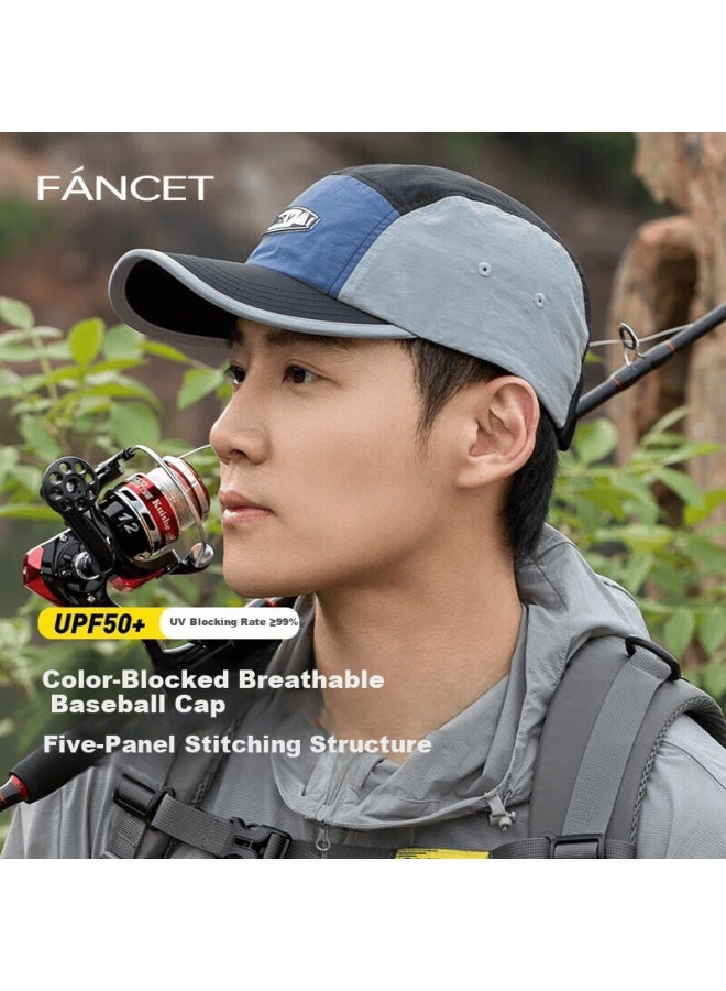 Fancet Men's Baseball Cap Korean Style Fashion Colorblock Water-repellent Quick-dry Soft Top Boat Hat Outdoor Cycling Duckbill Cap - Image 1