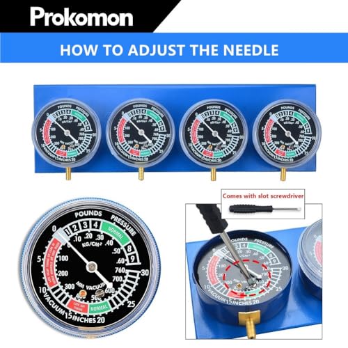 Prokomon Motorcycle Carburetor Synchronizer Tool; Carb Synchronizer Tool with 4 Gauge; Vacuum Carb Sync Tool for 2 Cylinder or 4 Cylinder - Image 3