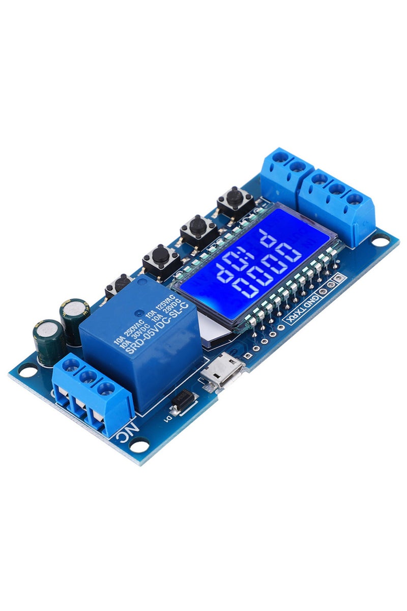 إيروريكس وحدة مرحل تأخير زمني متعددة الألوان 5 فولت، 12 فولت، 24 فولت، مؤقت إيقاف تشغيل مؤقت، نطاق 0.01 ثانية - 9999 دقيقة مع شاشة LCD