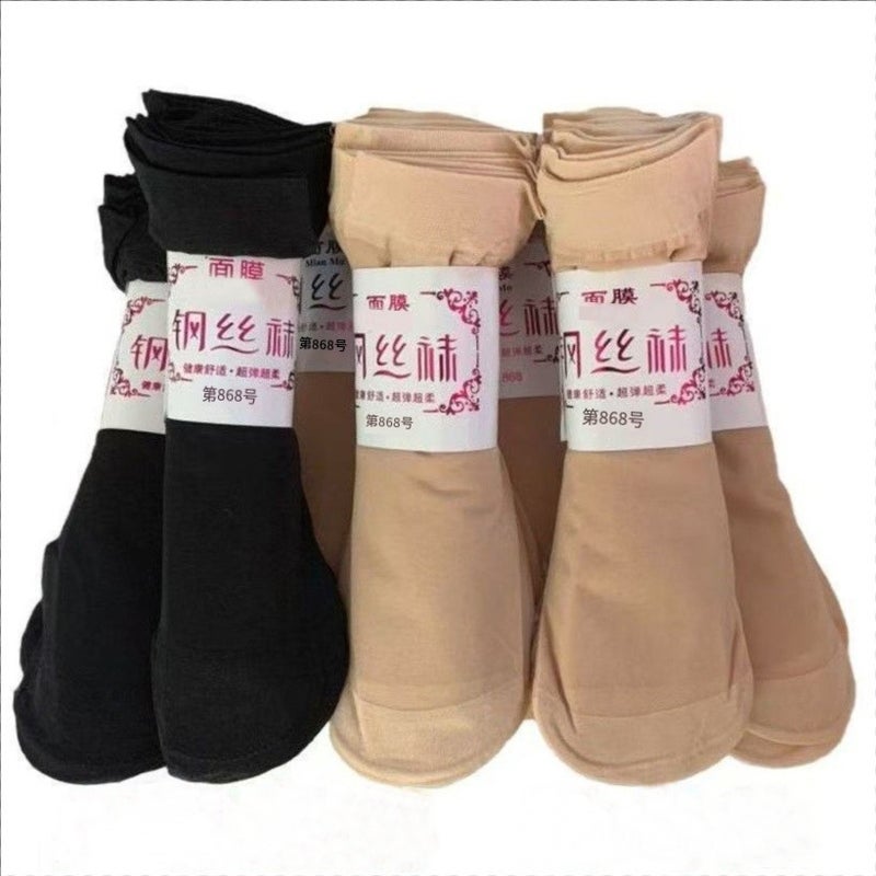 Summer Socks Women'S Ice Silk Short Socks Thin Flower Ins Trendy Glass Silk Mesh Red Sweat Absorbing Breathable Cass Boat Socks - Image 1