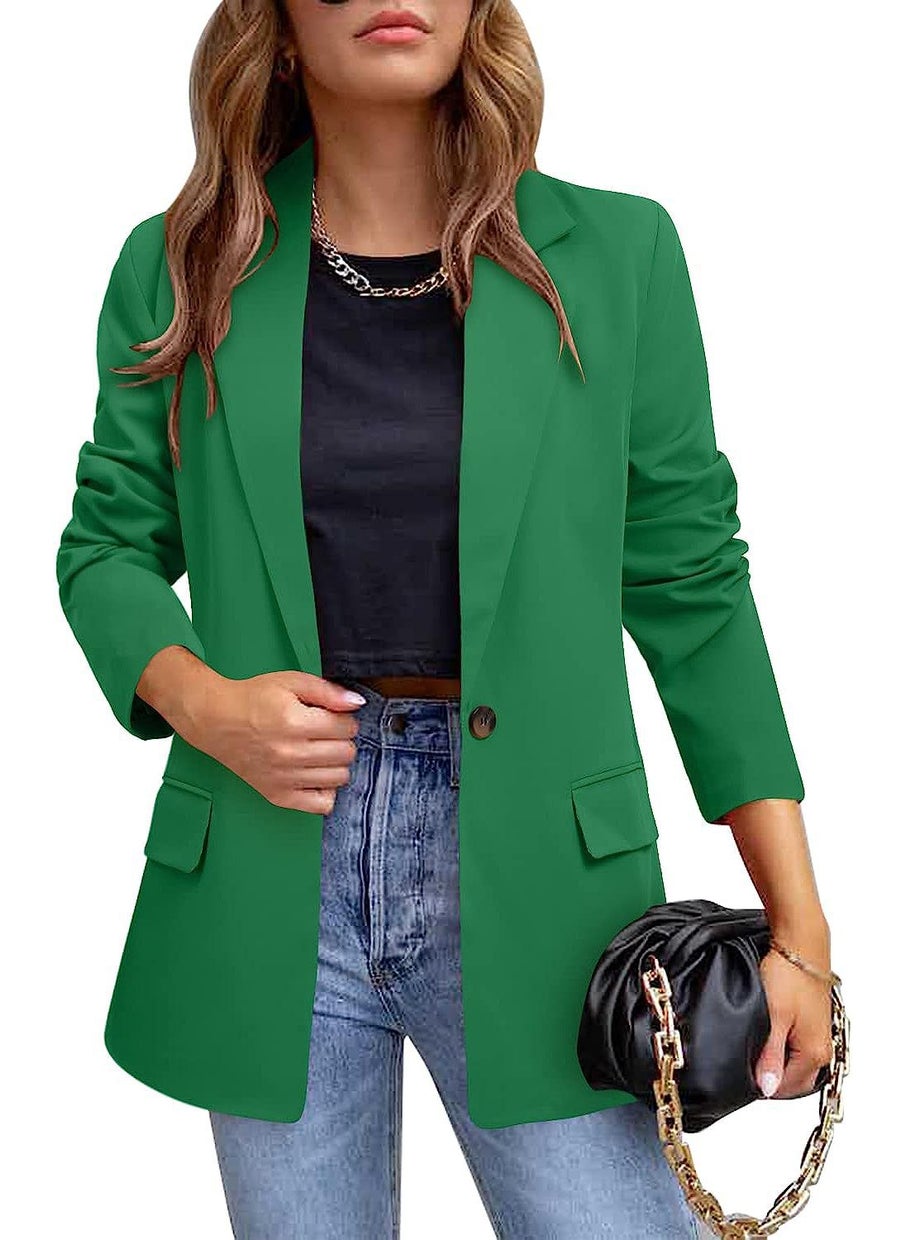 Generic 2024 Autumn Winter Tailored Blazer for Women Purple  - Image 2