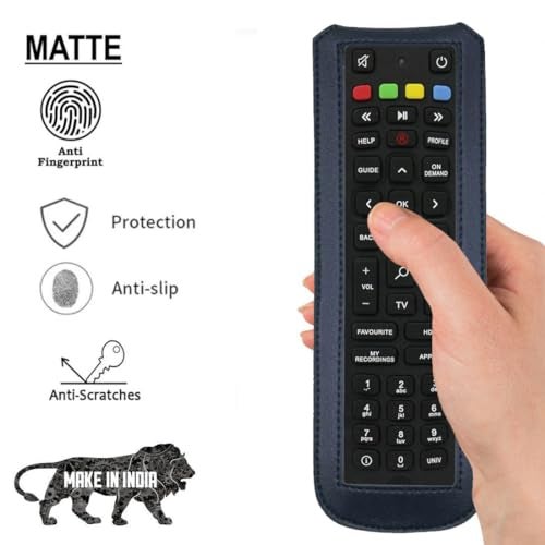 Zaoma Protective Case PU Leather Cover Holder Pouch Compatible for Remote of JIO Settop Set up Box Remote Control - Black - Image 4