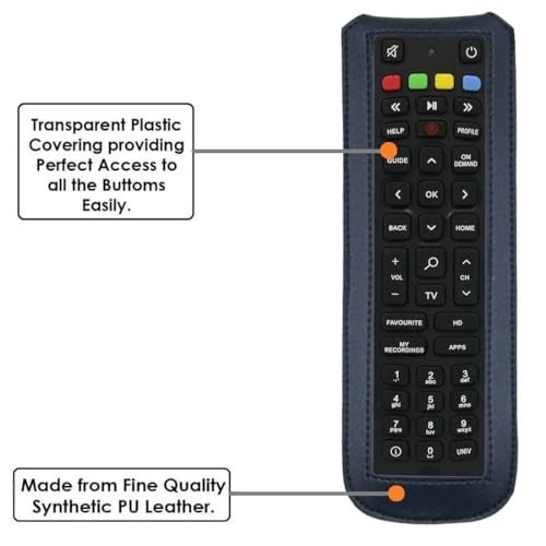 Zaoma Protective Case PU Leather Cover Holder Pouch Compatible for Remote of JIO Settop Set up Box Remote Control - Black - Image 3