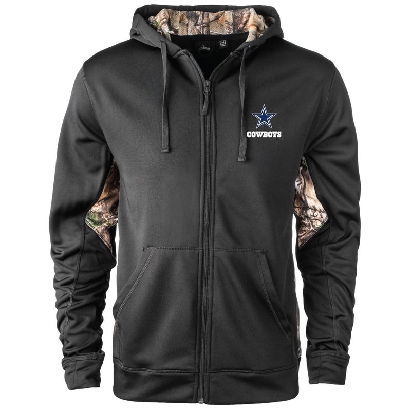 Dunbrooke Decoy Fullzip Tech Fleece | NFL Dallas Cowboys, Black with Camo, Large - Image 1