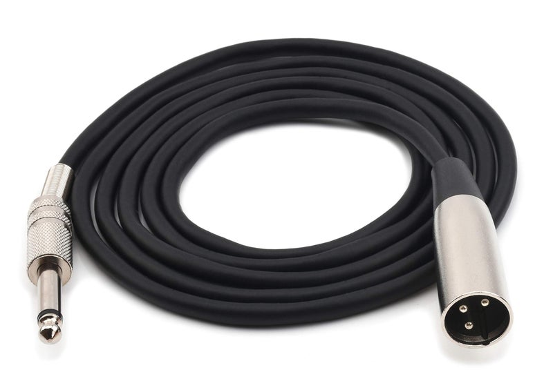 Devinal Unbalanced XLR Male to 1/4" Inch TS Mono Male Plug Audio Connector, 6.35mm to XLR Cable for Amplifiers, Instruments etc. 15 Feet - Image 5