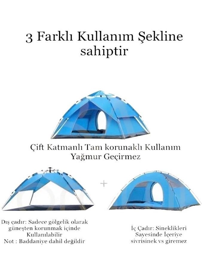 YekOutdoor - خيمة أوتوماتيكية مزدوجة الطبقة 4 أشخاص 220X250X160 - Image 1
