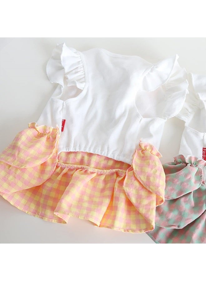 Moorfowl French Bulldog Tutu Dress with Cute Carrot Rabbit Patterns Dog Girl Plaid Suspender Skirts for Doggie Summer Clothes for Pug Corgi Party Dress Fashion Outfits - Image 5