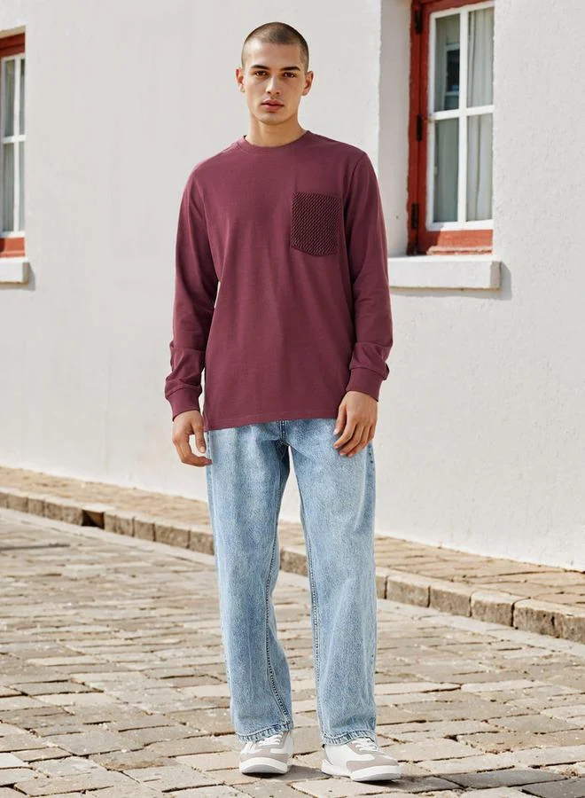 Lee Cooper Lee Cooper Regular Fit T-shirt with Crochet Pocket