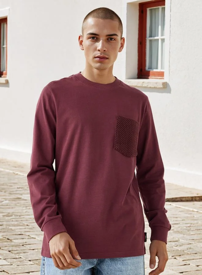 Lee Cooper Lee Cooper Regular Fit T-shirt with Crochet Pocket