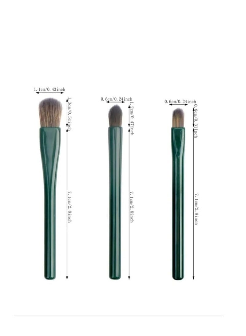 Professional Makeup Brush Set in Seashell Case with Mirror for Applying Powder, Lipstick, Eyeshadow and Cosmetics (Green) - Image 4