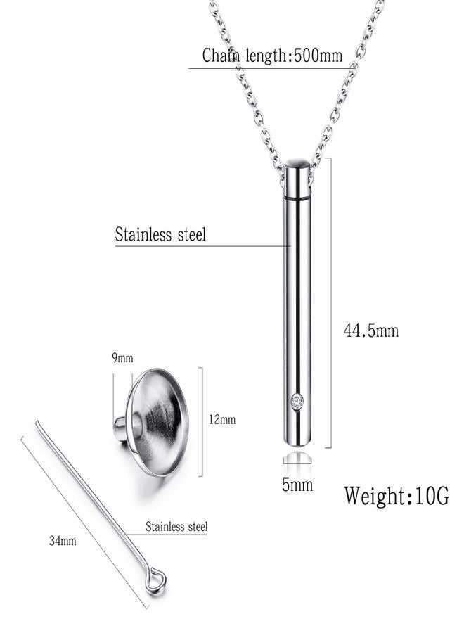 يوفينغ قلادات يوفينغ لحفظ رماد الموتى، جرار لحفظ رماد الموتى، قلادة تذكارية لحفظ رماد الموتى، مصنوعة من الفولاذ المقاوم للصدأ، مجوهرات تذكارية لحفظ الرماد (أسود) - Image 2