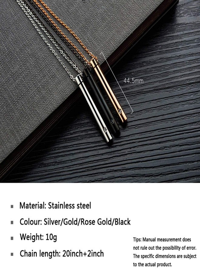 يوفينغ قلادات يوفينغ لحفظ رماد الموتى، جرار لحفظ رماد الموتى، قلادة تذكارية لحفظ رماد الموتى، مصنوعة من الفولاذ المقاوم للصدأ، مجوهرات تذكارية لحفظ الرماد (أسود) - Image 4