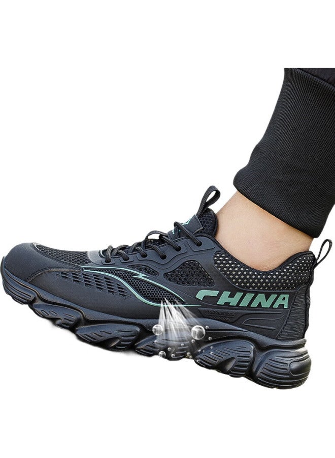 Dinggu Safety Shoes For Men, Anti-Smashing, Anti-Puncture, Steel Toe, Construction Site, Lightweight, Comfortable, Breathable, Soft Sole, All-Season Style 1069Hei43 - Image 3