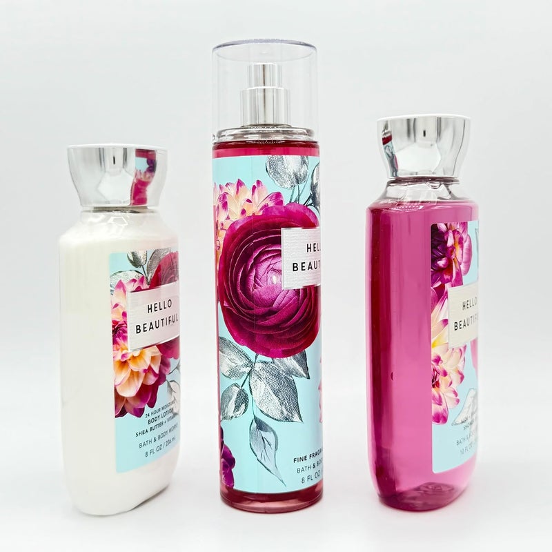 Hello Beautiful 3Piece Bath Bundle Body Lotion Fine Fragrance Mist and Shower Gel - Image 4